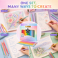 🖍️ 50 צבעוניים עם מחק – אחיזה משולשת, ניתנים למחיקה, עם מחק! 🎨✨