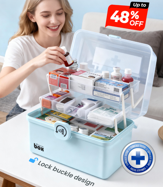 🔥 מבצע אחרון - 50% הנחה 🔥 ארגז תרופות רב-קומתי בעל קיבולת גדולה לשימוש ביתי