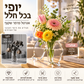 🦋 אגרטל פרפר שקוף – פלסטיק צלול, בסיס יציב. מושלם לפרחים, לקישוט שולחן ולמתנות! ✨💐