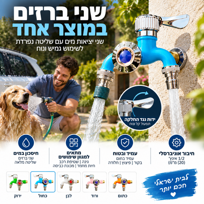 🚿 ברז מאריך עם שליטה כפולה – עמיד בחום, אנטי־קיפאון, חסין פיצוץ. מושלם למטבח ולאמבטיה! ✨🔧