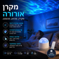 🌌 מנורת אורורה – 16 צבעים, שלט רחוק, יוצרת אווירה קסומה בחדר! ✨💡