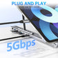 מעמד למחשב נייד עם תחנת עגינה USB-C ויציאת HDMI 4K
