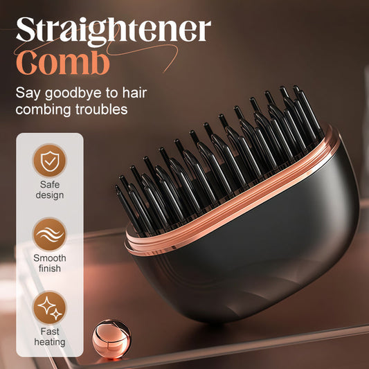 💇‍♀️ מסרק מיני אלחוטי – 3 רמות חום, חימום מהיר, ציפוי צמחי מחליק ומבריק, עדין לקרקפת, טעינת USB‑C, קומפקטי ונייד! 🌟