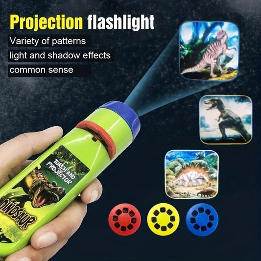🦖צעצוע הקרנה חינוכי עם שקופיות נושאיות🔦