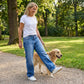 ג'ינס רחב ונוח במראה שיקי ונינוח