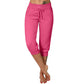 👖60% הנחה! 🔥מכנסי טרנינג קצרים עם שרוך במותניים – פוליאסטר רך, אורך קפרי וכיסים בצדדים (6 צבעים, S–3XL) 👖🌸