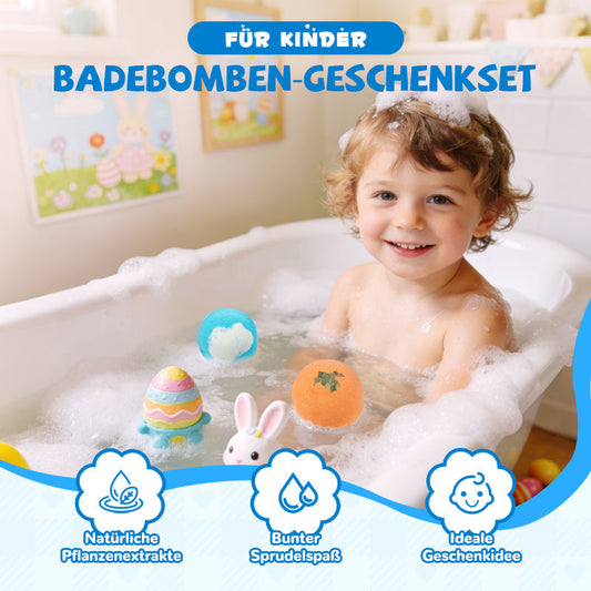 🛁 פצצות אמבטיה טבעיות לילדים עם בועות ענק והפתעה בפנים 🥚✨