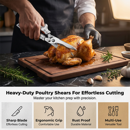 ✂️🍗 מספריים רב-תכליתיים למטבח לשימוש מאומץ – חותכים כמו חיה רעה! 🔪💪