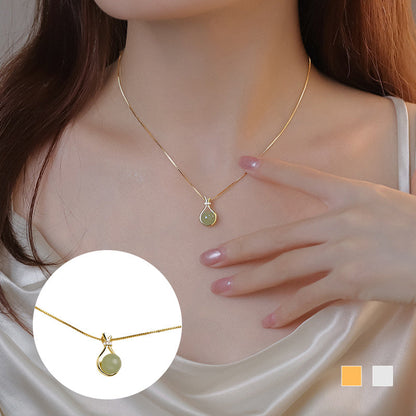 💎 שרשרת תליון ג'ייד אלגנטית – שרשרת מתכווננת, קלה ונוחה. אלגנטיות נצחית – מתנה מושלמת! ✨🎁