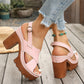 👡 מבצע לזמן מוגבל: 50% הנחה! ✨ סנדלי פלטפורמה לנשים עם רצועות מצטלבות – עקב עבה, מתכווננים, עם סוליה נגד החלקה