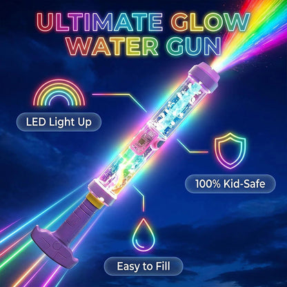 רובה מים עם משאבה ומנורות LED הזוהרות בחושך