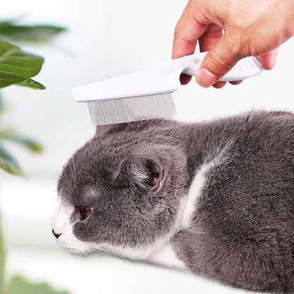 🐾 קנו 1 וקבלו 1 חינם! 🛁 מסרק רב-תכליתי לטיפוח חיות מחמד – מחטים דקות מפלדת אל-חלד – מסיר כתמי דמעות, פרעושים וסבכים – עדין לעור, יעיל לחתולים וכלבים ✨🐶
