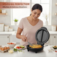 🍳 גריל חשמלי דו‑צדדי – בישול אחיד ללא הפיכה, ציפוי נון‑סטיק PTFE. הכינו חביתות, פנקייקים וביצים תוך דקות – מהיר וקל! ⏰💪