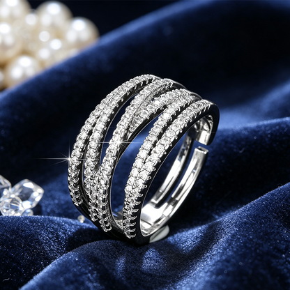 💍 עיצוב פתוח ומתכוונן, אבנים נוצצות, גימור מבריק – טבעת אלגנטית שמשתלבת ביום ובלילה, במשרד ובחופשה! 🌟