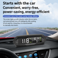 🚗 תצוגה עילית GPS לרכב – טעינה סולארית + USB, בהירות אוטומטית, התראות מהירות. נסיעה בטוחה ואלחוטית! ✨📡