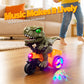 🦖 תלת‑אופן דינוזאור חשמלי מסתובב – פעלולים 360°, גלגלים זוהרים, מוזיקה כיפית. מושלם לילדים מגיל 3! ✨🎶