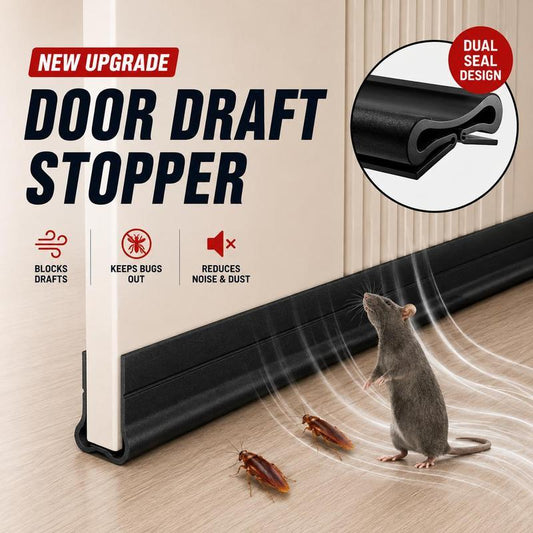 🚪 אטם שקט לתחתית דלת – חוסם draught, אבק ורעש, דביק. התקנה קלה – חלל נעים יותר! ✨🔇