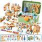 🧰 ערכת כלי עבודה חינוכית DIY לילדים – 124–190 חלקים, מקדחה חשמלית, קופסת אחסון. משחקים ולומדים! ✨🔧