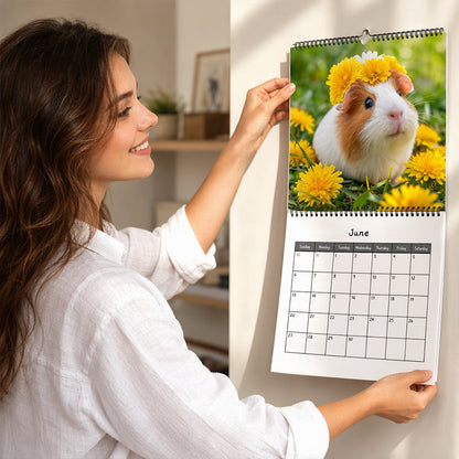 🐹 לוח שנה לקיר 2027 עם שרקנים – 12 חודשים, 20×20 ס"מ, תמונות מקסימות. מקשט מטבח, משרד וסלון! ✨📅