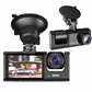🚗 מצלמת דרך תלת‑ערוצית – 1080P, 170°, צילום לילה אינפרא‑אדום, נעילה אוטומטית בהתנגשות. בטיחות בכביש! ✨🛡️