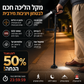 🦯 מקל מתקפל רב‑תכליתי לקשישים – אלומיניום, תאורת LED, כפתור מצוקה, 4 נקודות תמיכה. גובה מתכוונן – ביטחון בטיולים ובשטח! 🔦🚨
